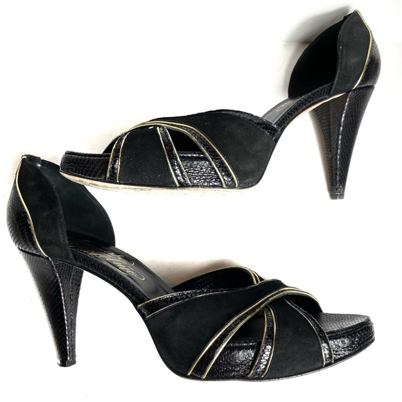 Alejandro Ingelmo Shoes - Alejandro Ingelmo black peep toe heels EUR size 40